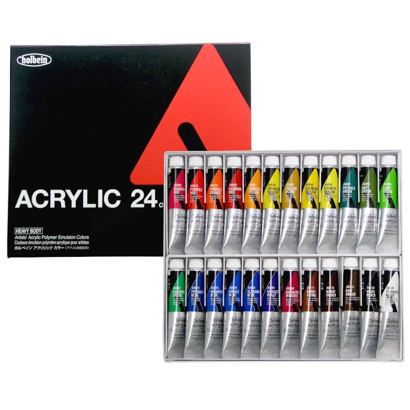 ホルベイン アクリリックカラー 24色セット AU995 (6号,20ml)