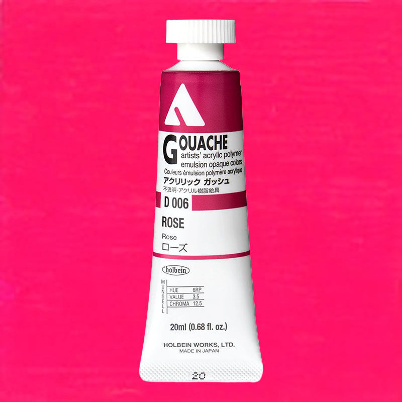 ホルベイン アクリリックガッシュ D006 ローズ (6号,20ml)