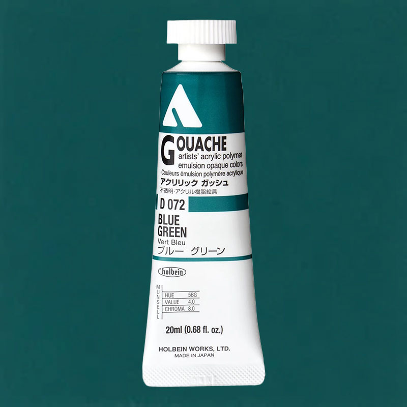 ホルベイン アクリリックガッシュ D072 ブルーグリーン (6号,20ml)