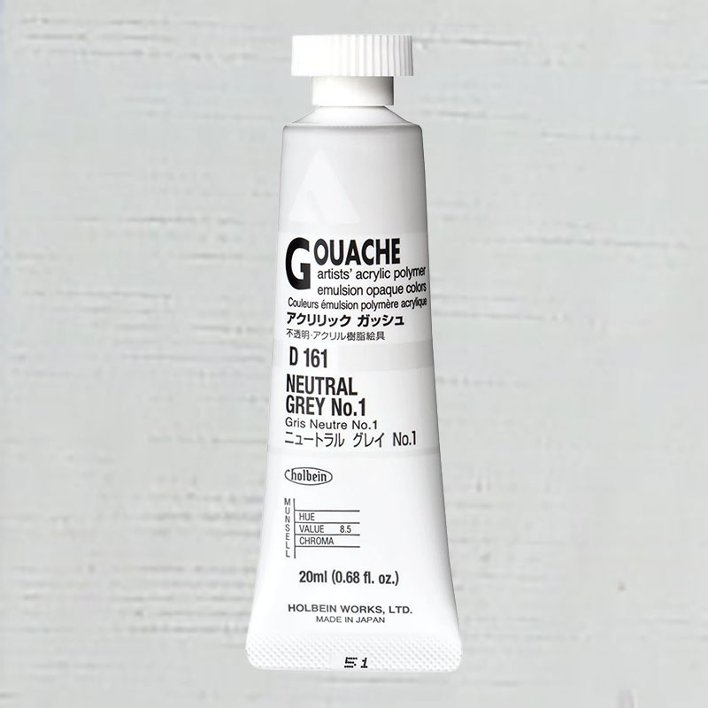 ホルベイン アクリリックガッシュ D161 ニュートラルグレイNo.1 (6号,20ml)