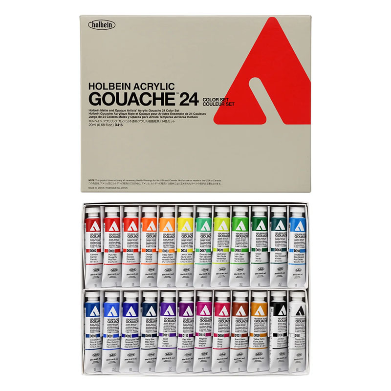 ホルベイン アクリリックガッシュ 24色セット D416 (6号,20ml)