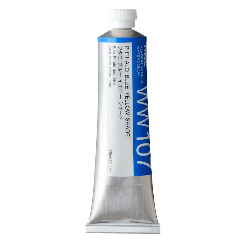 ホルベイン透明水彩絵具 ww107 フタロ ブルー イエロー シェード(60ml)