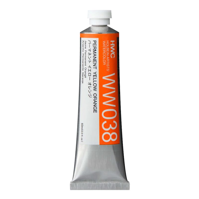 ホルベイン透明水彩絵具 ww038 パーマネントイエローオレンジ (60ml)