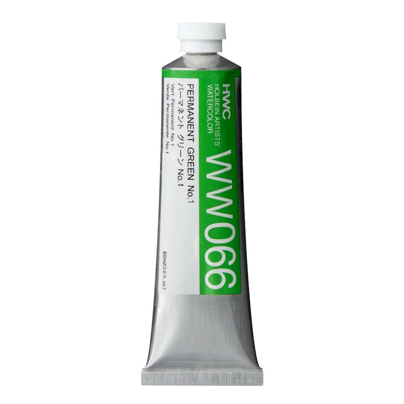 ホルベイン透明水彩絵具 ww066 パーマネントグリーンNo.1 (60ml)