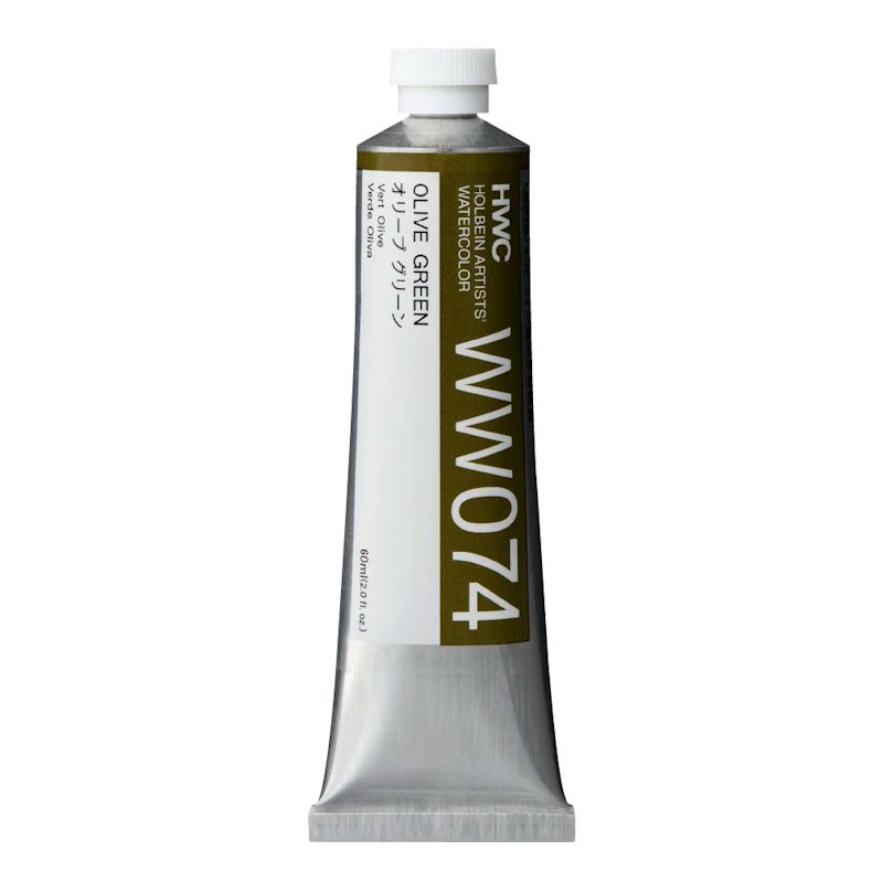 ホルベイン透明水彩絵具 ww074 オリーブグリーン(60ml)