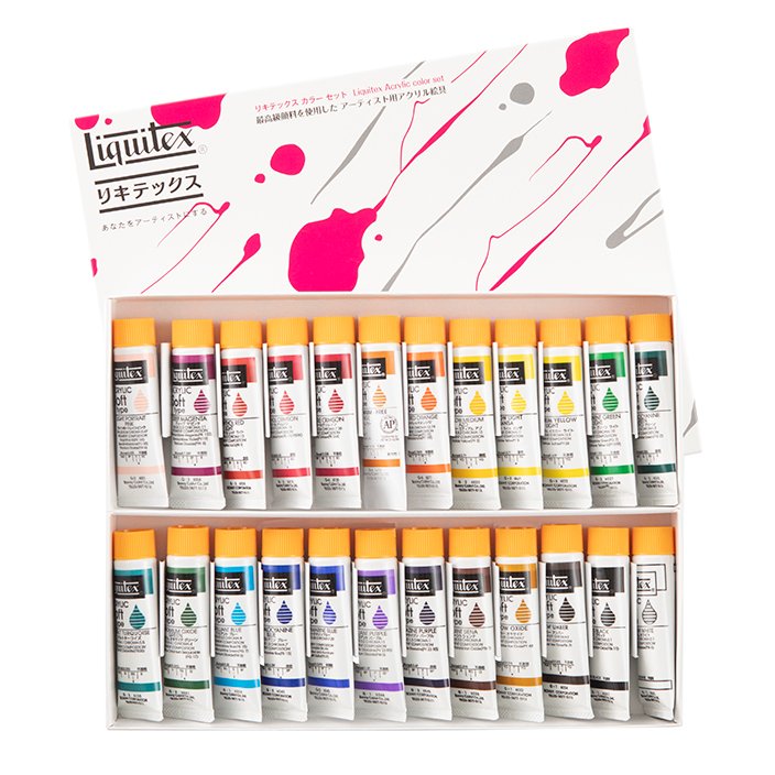 リキテックス ソフト 伝統色24色セット (6号,20ml)