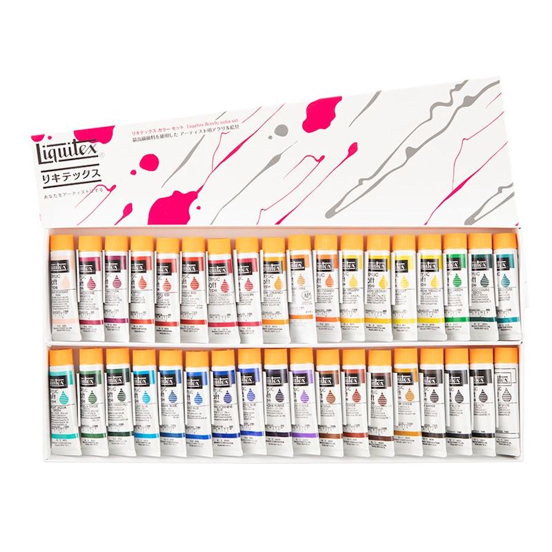 リキテックス ソフト 伝統色36色Aセット (6号,20ml)