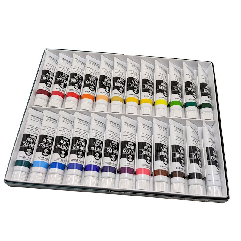 ターナーアクリルガッシュ 24色セット (20ml)