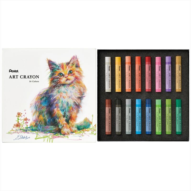 ぺんてる アートクレヨン 16色セット