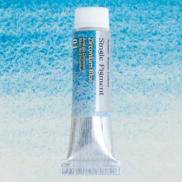 シングルピグメント透明水彩絵具 10ml G-01 ジルコニウムブルー