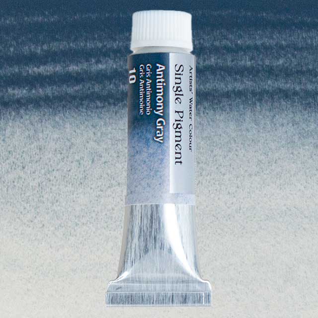 シングルピグメント透明水彩絵具 10ml G-10 アンチモングレー