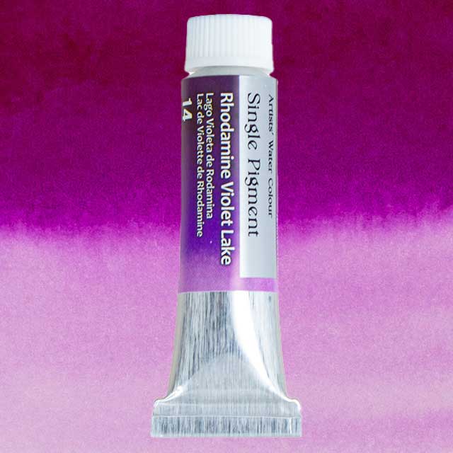 シングルピグメント透明水彩絵具 10ml S-14 ローダミンバイオレットレーキ