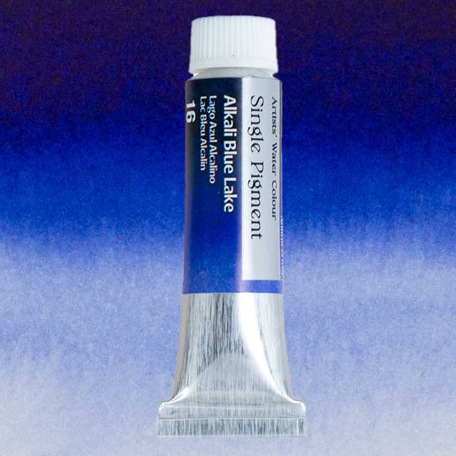 シングルピグメント透明水彩絵具 10ml S-16 アルカリブルーレーキ