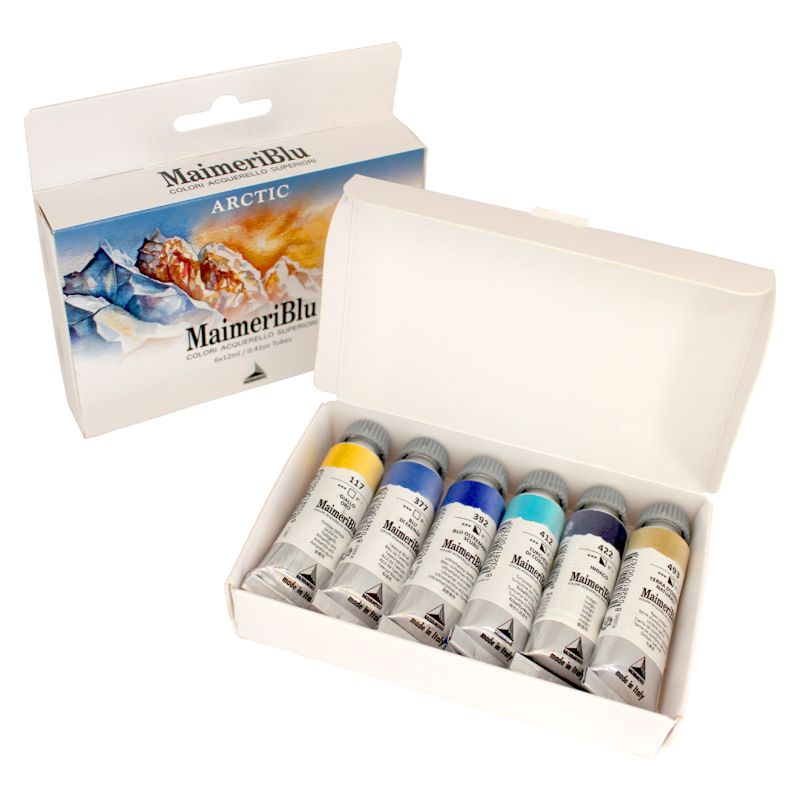 マイメリブルー水彩絵具 アークティック6色セット(12ml)
