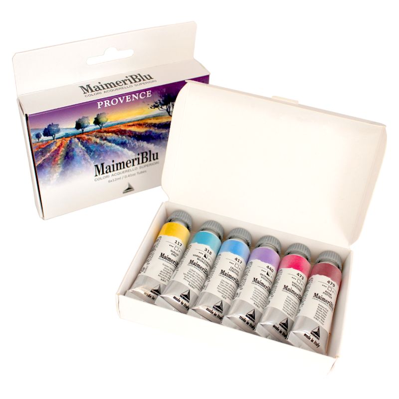 マイメリブルー水彩絵具 プロヴァンス6色セット(12ml)