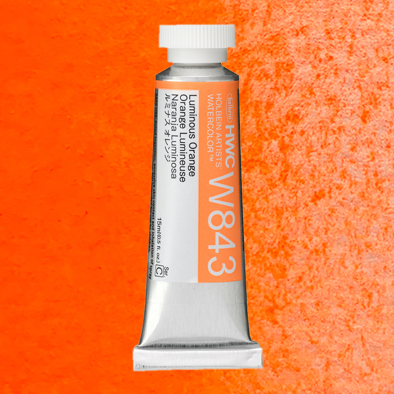 ホルベイン透明水彩 ルミナスカラーズ 15ml  W843 ルミナスオレンジ