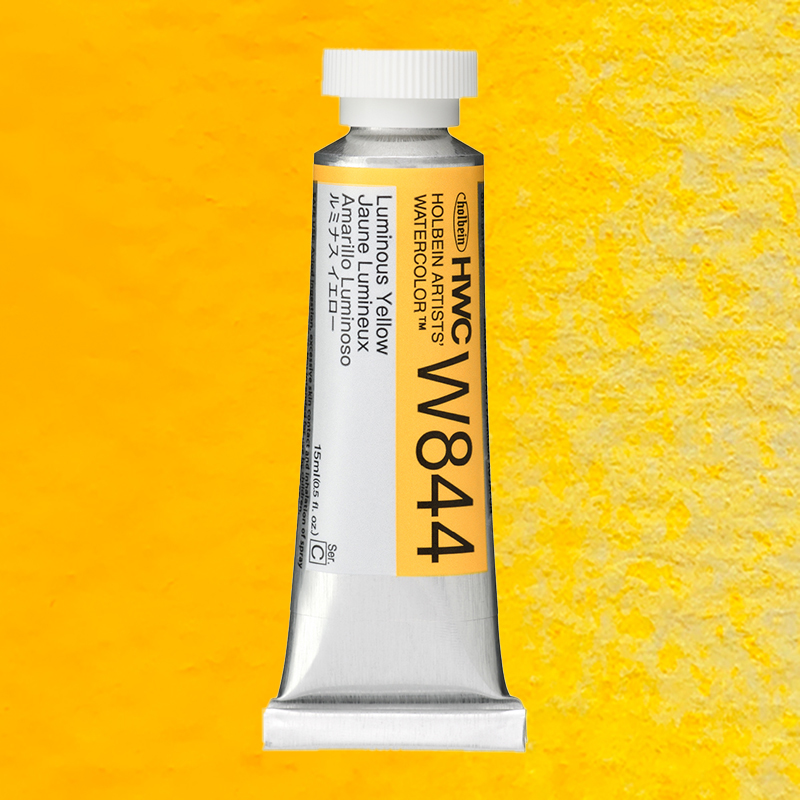 ホルベイン透明水彩 ルミナスカラーズ 15ml  W844 ルミナスイエロー