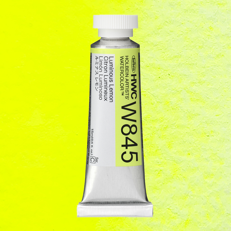 ホルベイン透明水彩 ルミナスカラーズ 15ml  W845 ルミナスレモン