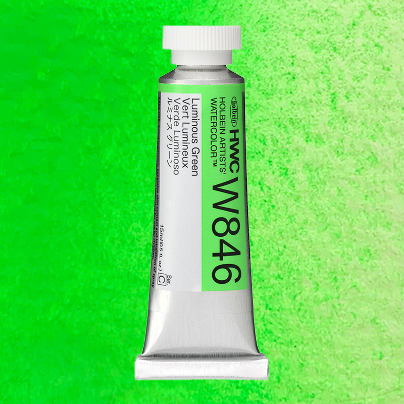 ホルベイン透明水彩 ルミナスカラーズ 15ml  W846 ルミナスグリーン