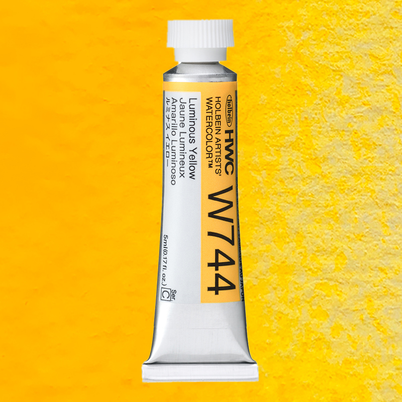 ホルベイン透明水彩 ルミナスカラーズ 5ml  W744 ルミナスイエロー