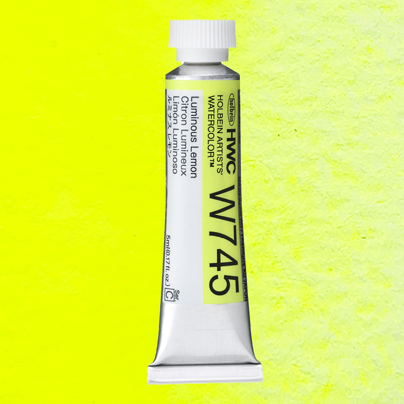 ホルベイン透明水彩 ルミナスカラーズ 5ml  W745 ルミナスレモン