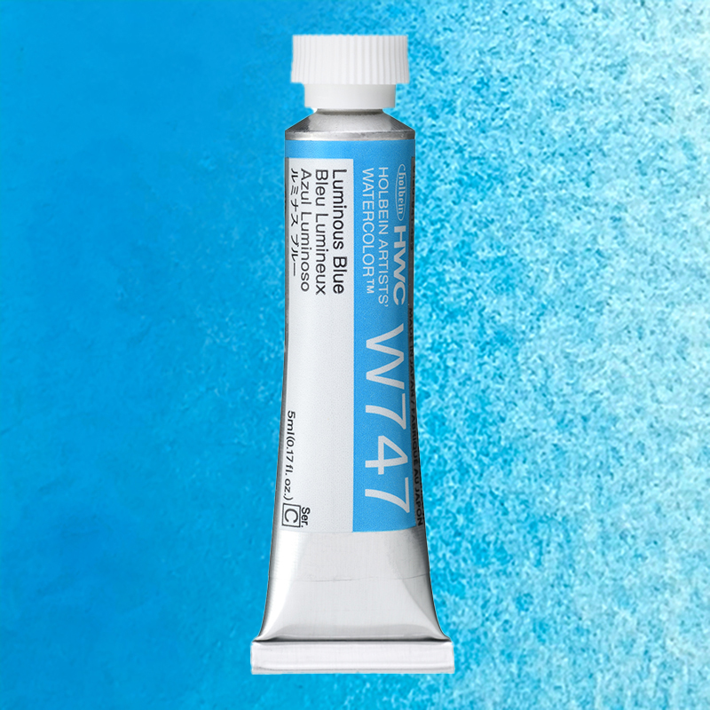 ホルベイン透明水彩 ルミナスカラーズ 5ml  W747 ルミナスブルー