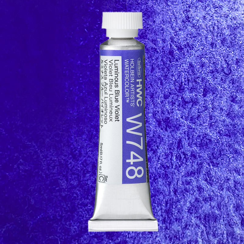 ホルベイン透明水彩 ルミナスカラーズ 5ml  W748 ルミナスブルーバイオレット