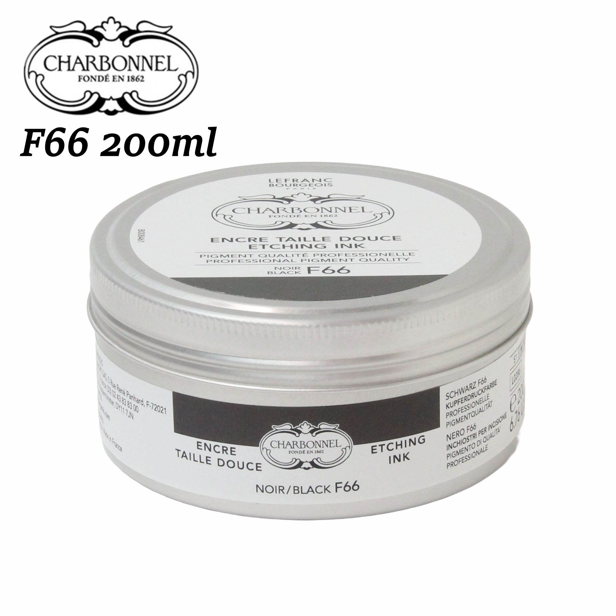 シャルボネール凹版黒インク F66 200ml