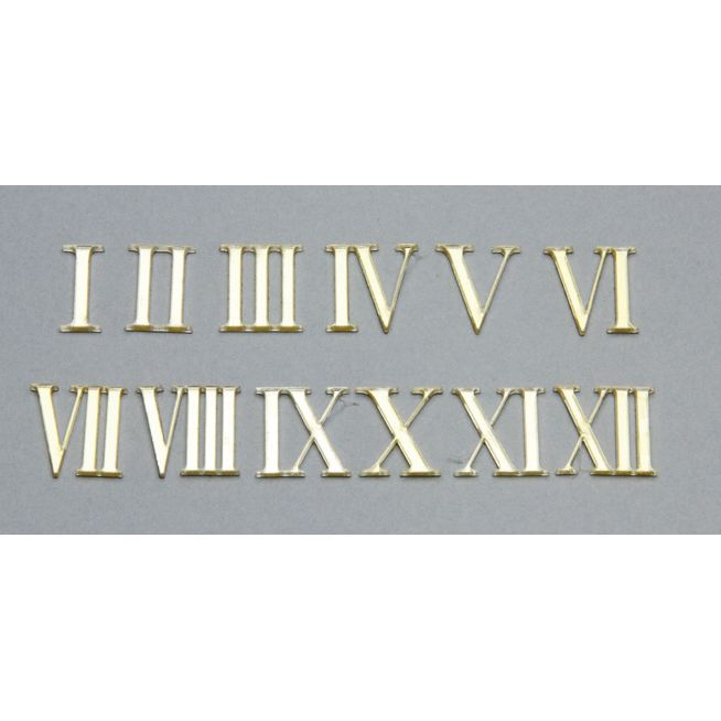 ローマ数字 【金】 大 (約22cm) 文字府 (裏面粘着付)