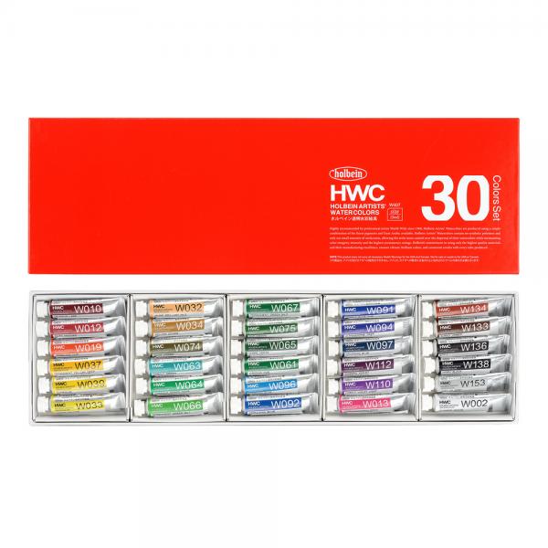 ホルベイン透明水彩絵具 W407 30色セット (2号)