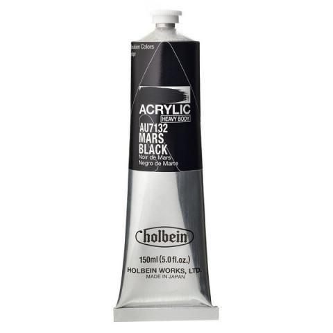 ホルベイン アクリリックカラー AU7132 マースブラック 【150ml】