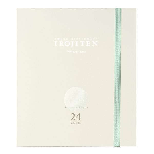 【水彩色鉛筆】　IROJITEN (色辞典) 　24色セット　水筆つき