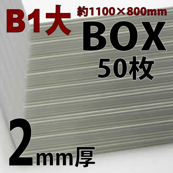 スチレンボード(ミラコーアスノー) B1大 2mm厚 箱売【50枚入】※法人限定・代引時間指定不可