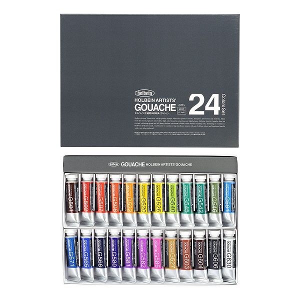 ホルベイン アーチストガッシュ G715 24色セット (5号)