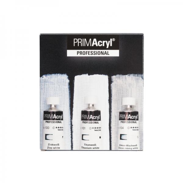 【数量限定品】プライムアクリル(ヘビーボディ)35ml ホワイト3色セット