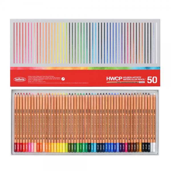 ホルベイン水彩色鉛筆 WP195 <全50色セット>紙箱入り