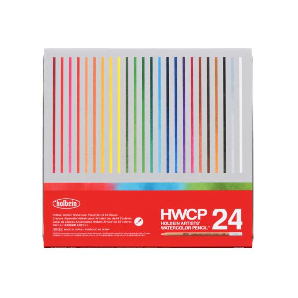 ホルベイン水彩色鉛筆 WP192 <24色セット>缶入り