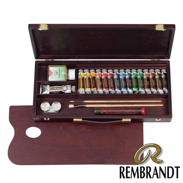 レンブラント油絵具 ラグジュアリーボックス16色セット(5号チューブ)"トラディショナル"