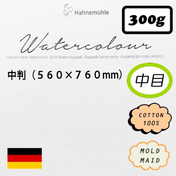 NEW! ハーネミューレ水彩紙 中目 <300g>