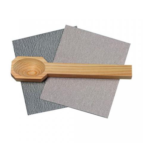 手作り木製スプーン半加工品 ヒノキ製 (サンドペーパー付き)