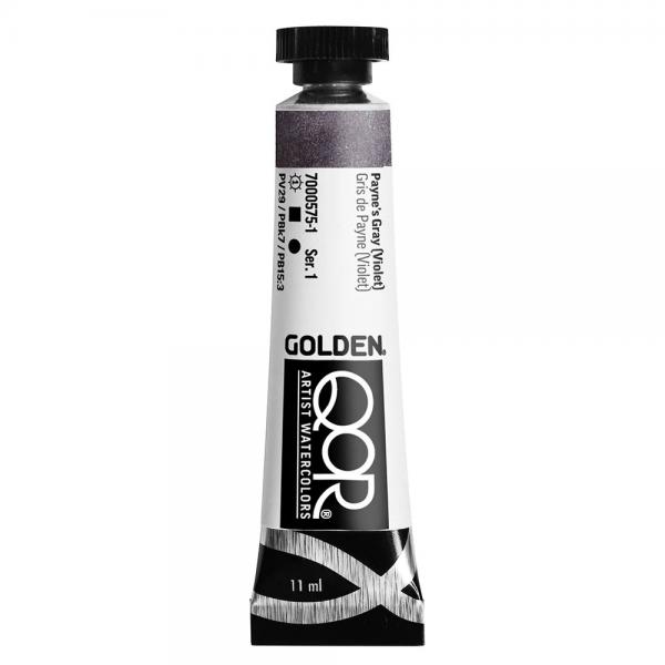 QoR コア透明水彩絵具11ml 575 ペインズグレイ(バイオレット)