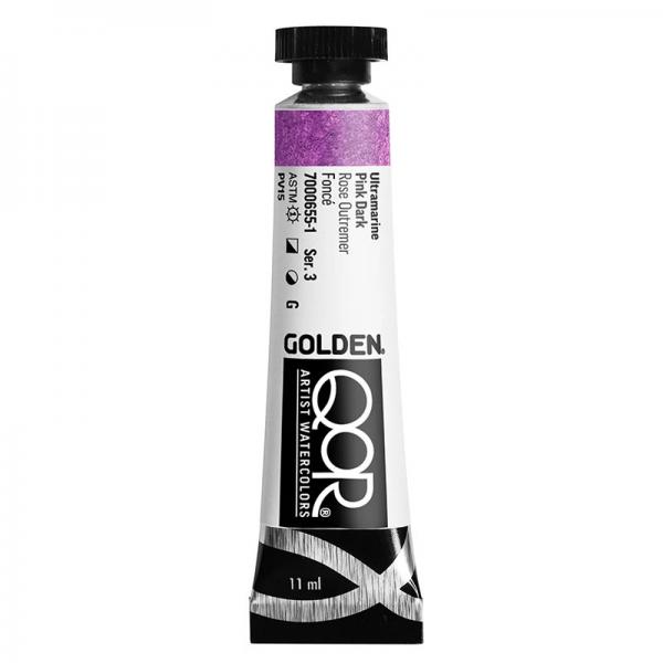 QoR コア透明水彩絵具11ml 655 ウルトラマリンピンクダーク