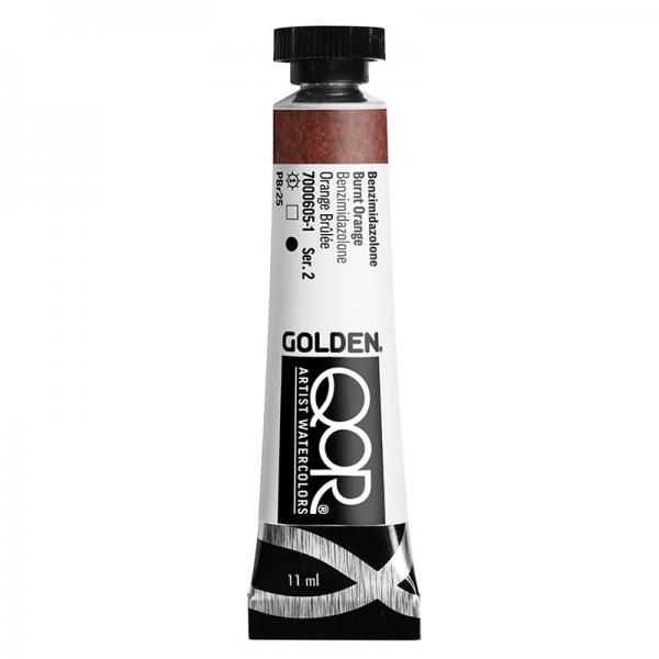 QoR コア透明水彩絵具11ml 605 ベンズイミダゾロンバーントオレンジ