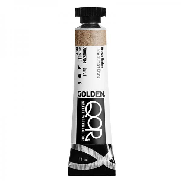 QoR コア透明水彩絵具11ml 570 ブラウンアンバー(ナチュラル)