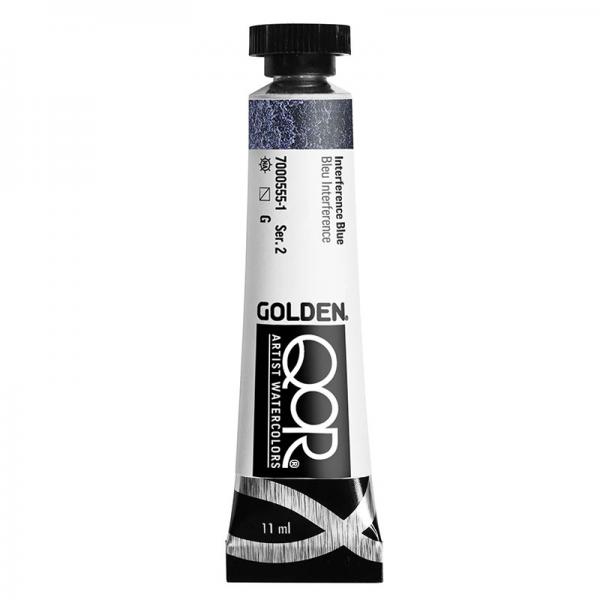 QoR コア透明水彩絵具11ml 555 インタフェレンス ブルー