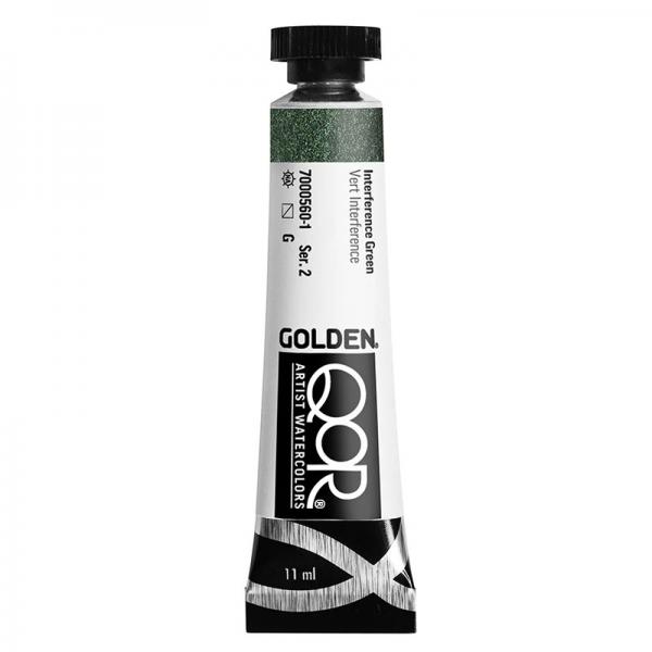 QoR コア透明水彩絵具11ml 560 インタフェレンス グリーン