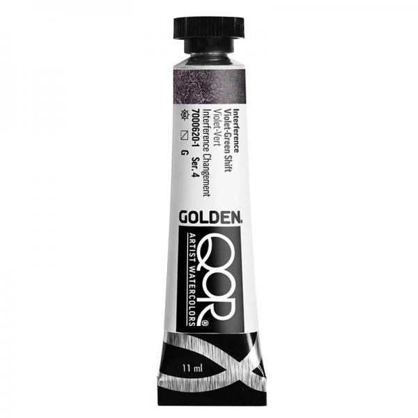 QoR コア透明水彩絵具11ml 620 インタフェレンス バイオレット/グリーン シフト