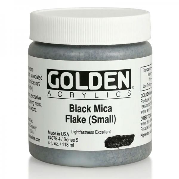 GOLDEN アクリリックヘビーボディ 118mlボトル 4075 ブラックマイカフレークスモール