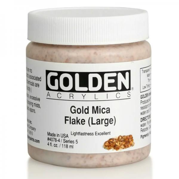 GOLDEN アクリリックヘビーボディ 118mlボトル 4078 ゴールドマイカフレークラージ