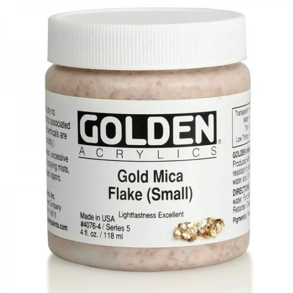 GOLDEN アクリリックヘビーボディ 118mlボトル 4076 ゴールドマイカフレークスモール